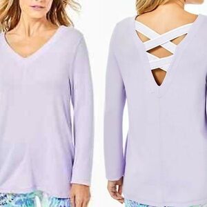 LILLY PULITZER | Areli Criss Cross Pullover Light Purple | L